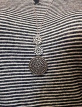 Circle Pendant Silver Necklace 13" Chain women Necklaces Fashion Jewelry - $17.75