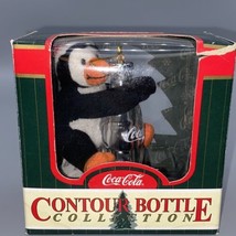Coca Cola 1998 Coke Contour Bottle Collection Penguin Christmas Ornament Vintage - £5.44 GBP
