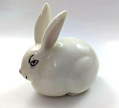 Easter Bunny Speckled White Ceramic Rabbit Decor - £7.86 GBP