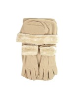 Women&#39;s 3 PC Cloche Faux Fur Trim Fleece Hat Scarf &amp; Gloves Winter Set (... - £19.51 GBP