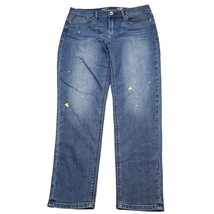 Seven Jeans Women 8 Blue Denim Pants High Rise Girlfriend Skinny Regular... - $24.63