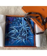 NWT Hermes Jardin A Sintra #10 Bleu/Ultraviolet/Orange 90cm Silk Scarf S... - $31,297.80 MXN