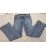 DISCONTINUED VIGOSS BLUE WASH JEAN DENIM LOW WAISTED STRAIGHT LEG Y2K PA... - $19.73