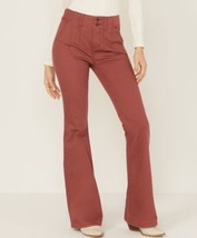 NWD Shyanne Women&#39;s Marsala Darted Waist Comfort Super Flare Jeans Size 26x34 - £18.90 GBP