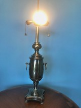 Vtg MCM Stiffel Large Solid Brass Table Lamp Classic Urn Trophy 2 Light - £58.26 GBP