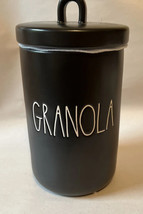 Rae Dunn Granola 8.5” Ceramic black Canister Genuine New - £19.57 GBP