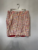 Merona Women&#39;s Multi Color Tweed Mini Skirt Pockets Zip 10 - £11.26 GBP