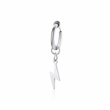 Vnox Stylish Lightning Dangle Earrings for Women Men,Stainless Steel Metal Ear J - £7.55 GBP