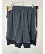 Reebok Men’s Three Pointer Basketball Shorts Ebony Size XL - $41.01 CAD