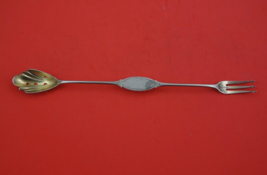 Coin Silver by Albert Coles Olive Spoon /fork combination GW brite-cut  ... - £202.43 GBP