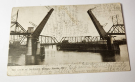 1907 Draw of McKinley Bridge, Peoria Ill Post Card Divided Back Posted RPPC - £6.10 GBP