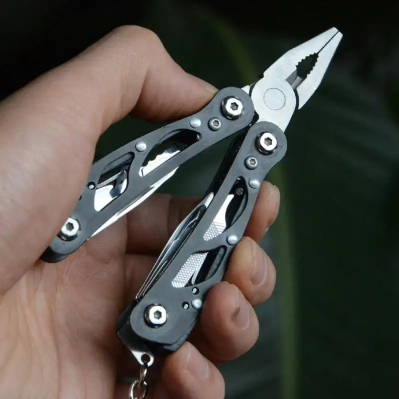 Folding Keychain Outdoor Portable Combination Tool Pliers Comfortable Grip 2 - £7.69 GBP+