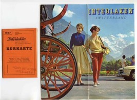 Interlaken Switzerland Brochure and Kurkarte Booklet 1957 - £17.12 GBP