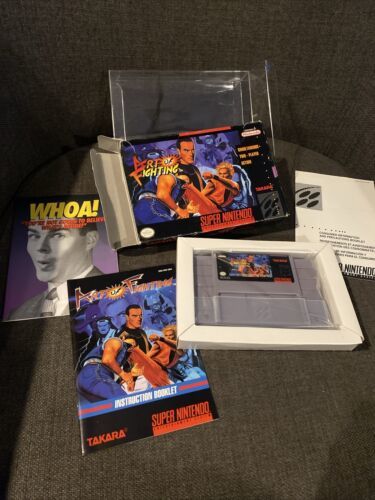 Art of Fighting (SNES) Super Nintendo CIB Complete Box 1993 Takara Plastic Case - $133.65