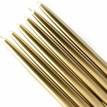 Jeco CEZ-041-12 10 in. Taper Candles, Metallic Gold - 144 Piece - £134.85 GBP