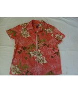 Havana Jacks Cafe Women&#39;s Souvenir Hawaiian Blouse Floral Print Button S... - $17.58 CAD