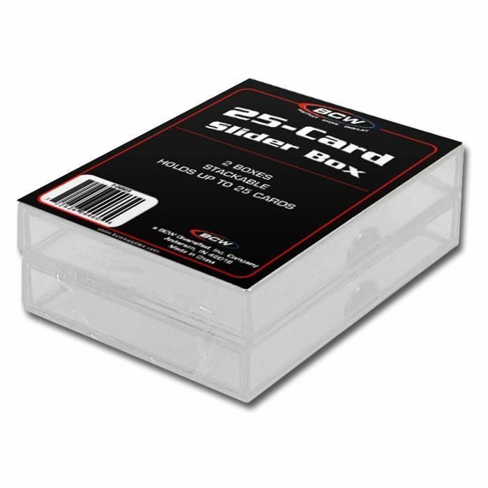 (1 pack of 2 boxes) BCW 2 PIECE SLIDER BOX - 25 COUNT (CT) BOX - $6.43