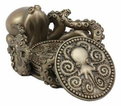 Nautical Kraken Octopus Coaster Holder Figurine With 4 Cthulhu Coasters 3D Set - £45.00 GBP
