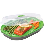 Gray/Green Microwave Fish &amp; Veggie Steamer - $57.60 CAD