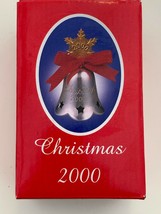 2000 Christmas Bell golden Snowflake International Silver company Silverplated - £6.31 GBP