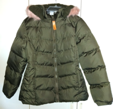 ARIZONA GIRL'S OLIVE GREEN HOODED ZIP JACKET-16-NWT-$84-WARMEST RATING - $34.00