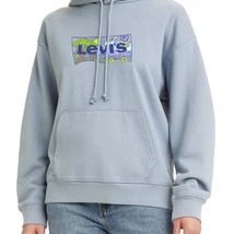 Levi&#39;s Logo Print Kangaroo Pocket Long Sleeve Hoodie Sweatshirt Size XS ... - £23.74 GBP