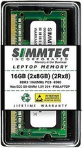 Simmtec Ram 16GB (2 X 8GB) DDR3 1066MHz PC3-8500 Laptop Ram Sodimm Kit - £46.05 GBP