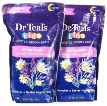 2 Bags Dr Teal&#39;s 2 Lbs Kids Sleep Soak Essential Oils Gentle Epsom Bath - £21.51 GBP