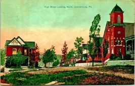 High Street Looking North Johnsonburg Pennsylvania PA 1910 DB Postcard - £9.34 GBP
