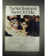 1990 Delta Airlines Ad - The star treatment starts on Delta - £14.78 GBP