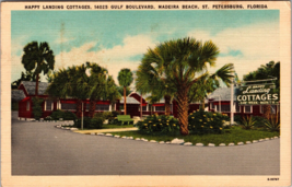 Postcard ST PETERSBURG FL  Happy Landings Tourist Cottages c1955 a3 - £17.01 GBP