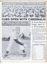 Chicago Cubs News 4/15/1950 MLB Newsletter-player &amp; team pix-stats-history-VG - £23.54 GBP