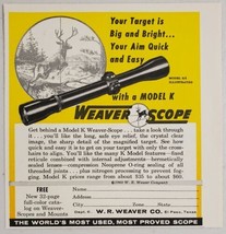 1960 Print Ad Weaver Model K Rifle Scopes Buck Deer El Paso,Texas - £7.78 GBP