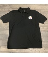 Pittsburgh Steelers Men&#39;s Size Large Black Polo ~ Official NFL Team Appa... - £7.55 GBP