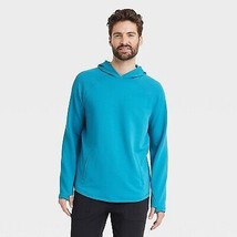 Men&#39;S Heavy Waffle Hooded Sweatshirt - Teal Blue Xxl - £13.31 GBP