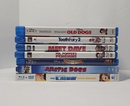 Lot of 7 Blu-Ray DVDs Family Movie Night Bundle - Family01 - £23.19 GBP