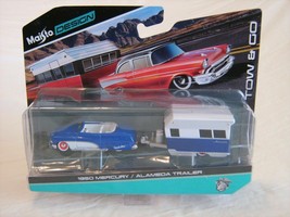 MAISTO DESIGN TOW &amp; GO 1950 MERCURY CONVERTIBLE &amp; ALAMEDA TRAILER - £6.97 GBP