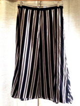 NWT Club Monaco Designer Jupe Navy Blue White Striped Frescy Skirt 10 $175 - £59.17 GBP