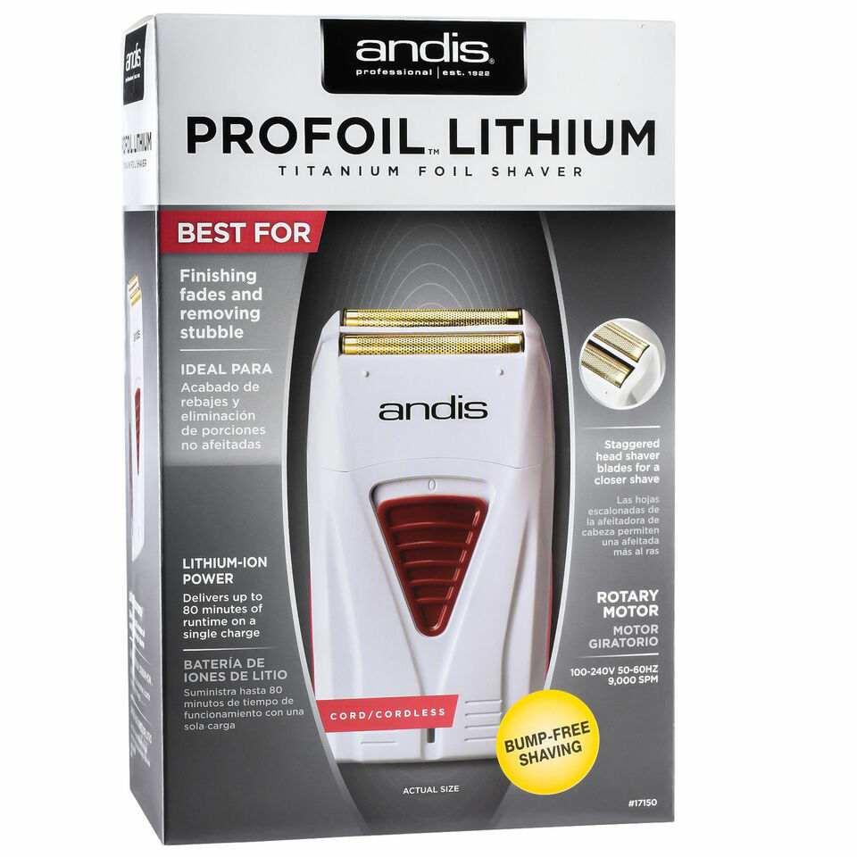 Andis Profoil Lithium Titanium Foil Shaver Cord Cordless #17150 Hypo-Allergenic - $71.27
