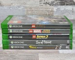 Xbox One Lot of 5 Videogames Hobbit, Batman 3, Rabbids, Sea Of Thieves, ... - £27.83 GBP