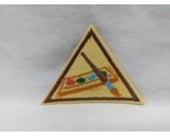 Vintage Girl Scouts Art Embroidered Iron On Patch 2&quot; - £5.44 GBP