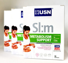 USN Sl:m 90 Capsules Metabolism Support (3x30 Caps) - £15.55 GBP