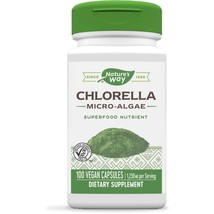 Nature&#39;s Way Chlorella Micro-Algae – 1,230 mg per Serving, 100 VCaps, Ve... - £10.13 GBP