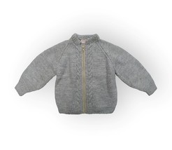 Jeunesse Handmade Laine Pull Gris Nana Étiquette - £37.95 GBP