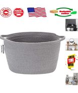 Eco-Friendly Cotton Rope Woven Storage Basket, 14.2 x 9 x 11.4 - $590.63 MXN
