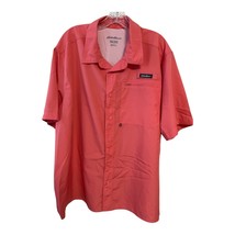 Eddie Bauer Men&#39;s Short Sleeve Performance Fishing Shirt – Coral Red – S... - €20,99 EUR