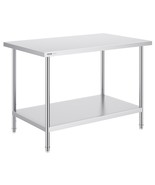 VEVOR Stainless Steel Prep Table, 30 x 48 x 34 Inch, Heavy Duty Metal Wo... - €449,63 EUR