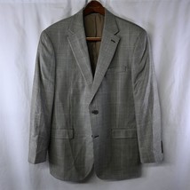 Lauren Ralph Lauren 42R Gray Glenn Plaid Wool Silk Blazer Suit Jacket Sport Coat - £31.63 GBP