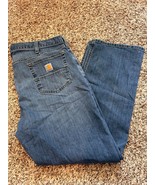 Carhartt Relaxed Fit Jeans Mens 40x30 Medium Blue Denim casual work - £14.17 GBP