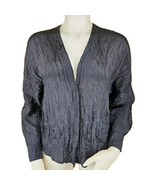 Vince Crinkle Top Womens Sz XS Dark Gray Untucked Long Dolman Sleeve Japan - $600.10 MXN